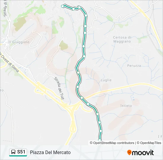 S51 Bus Line Map