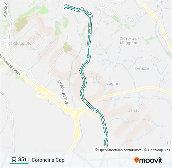 S51 Bus Line Map