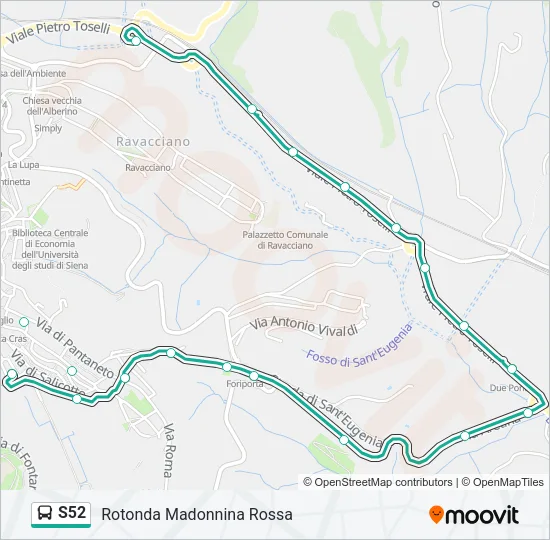 S52 Bus Line Map