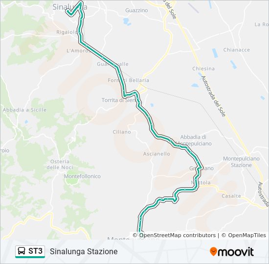 ST3 bus Line Map