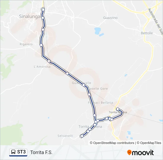 ST3 Bus Line Map
