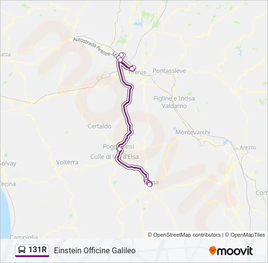 131R Bus Line Map