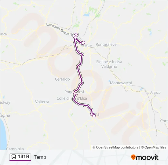 131R Bus Line Map