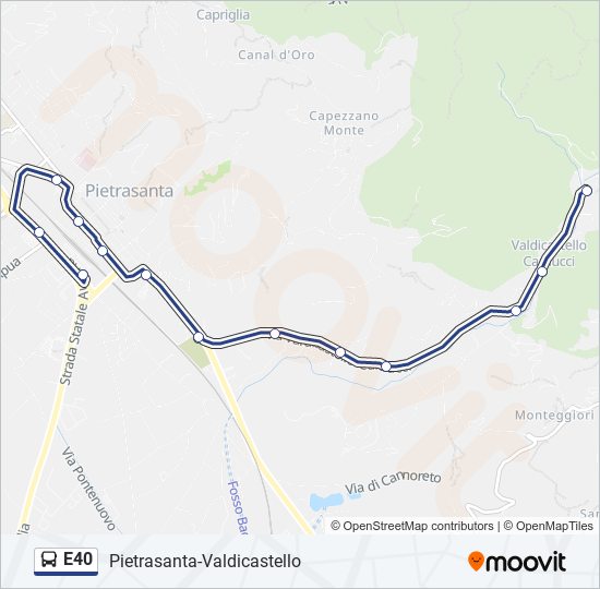 E40 bus Line Map