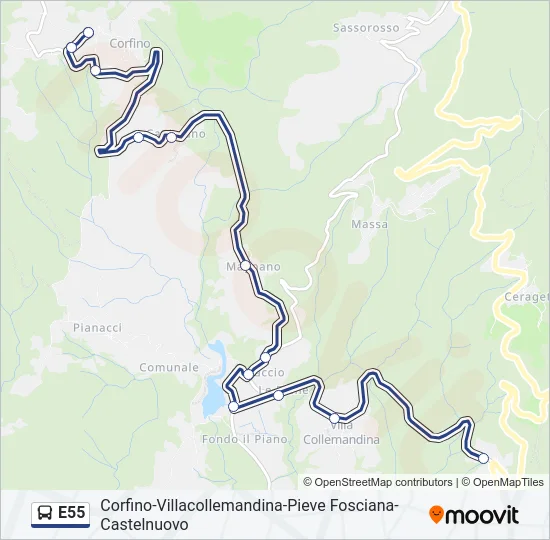 E55  Line Map