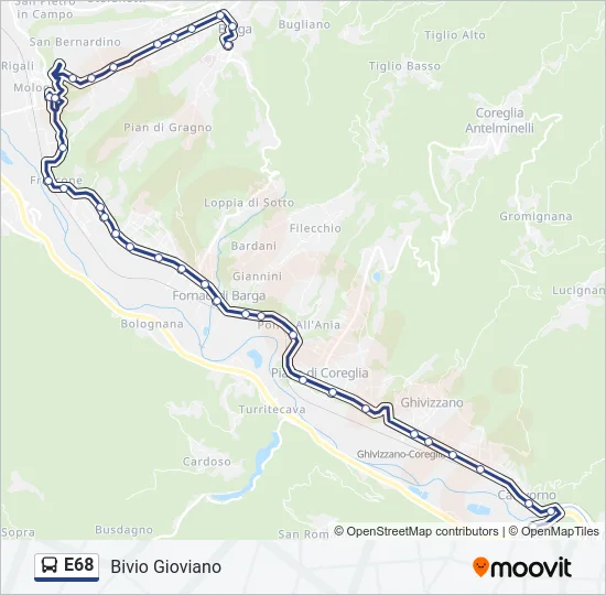 E68  Line Map