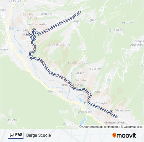 E68  Line Map