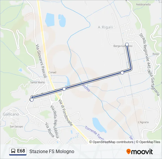 E68  Line Map