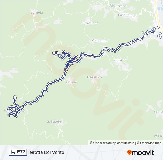 Percorso linea  E77