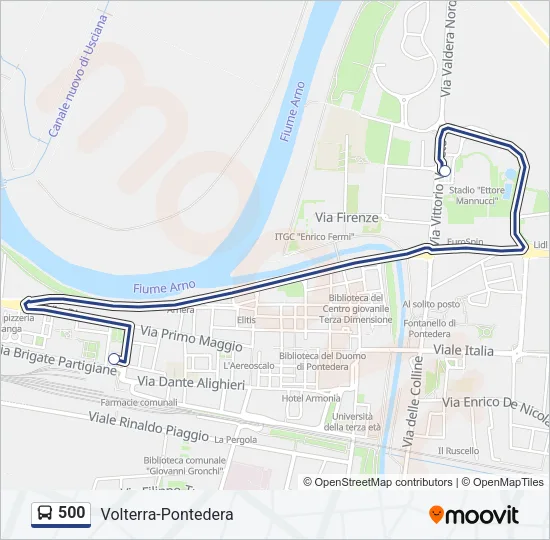 500  Line Map