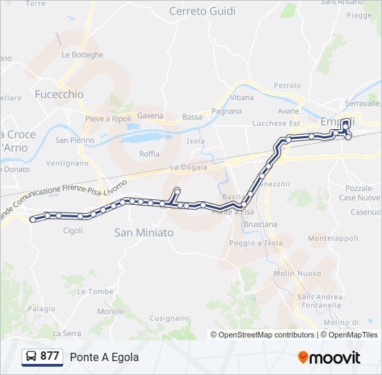 Percorso linea  877