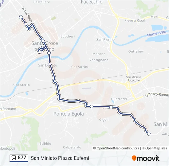 877 Bus Line Map
