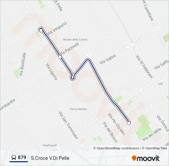 879 Bus Line Map