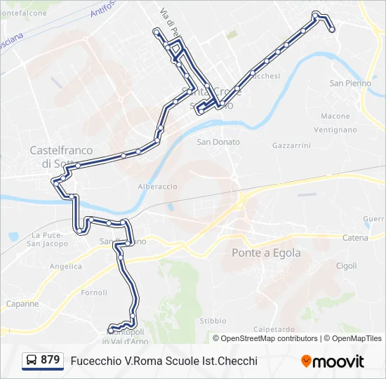 879 Bus Line Map