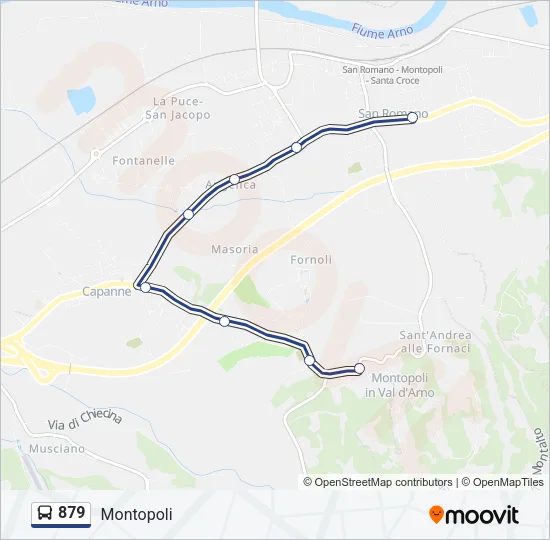 879 Bus Line Map