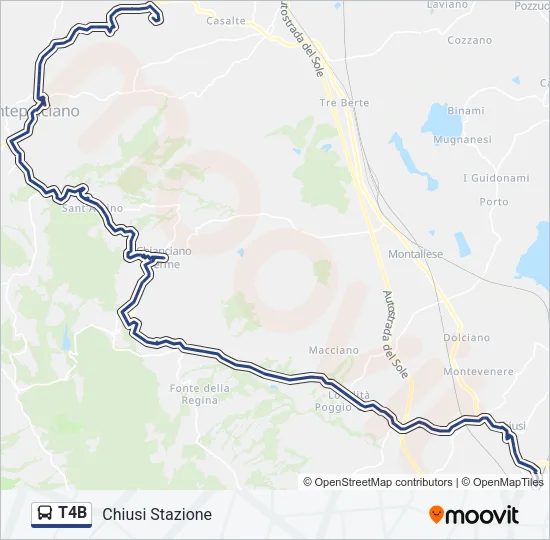 T4B Bus Line Map