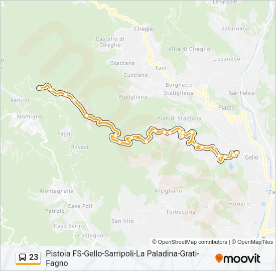 23 Bus Line Map