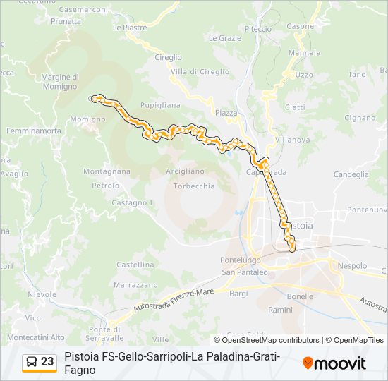 23 Bus Line Map