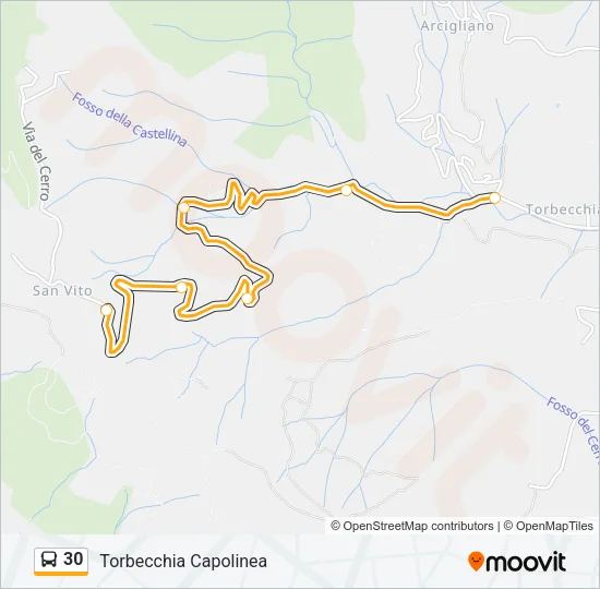 30 Bus Line Map