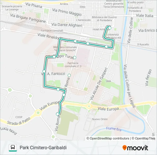 NAVETTA B Bus Line Map