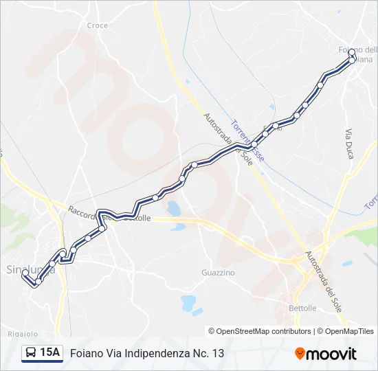 15A Bus Line Map