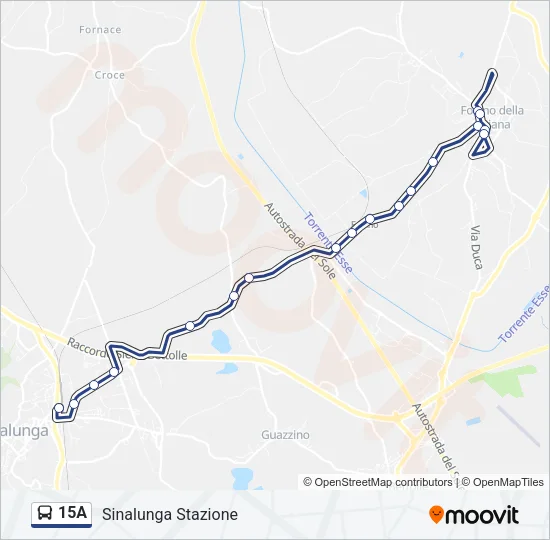 15A Bus Line Map
