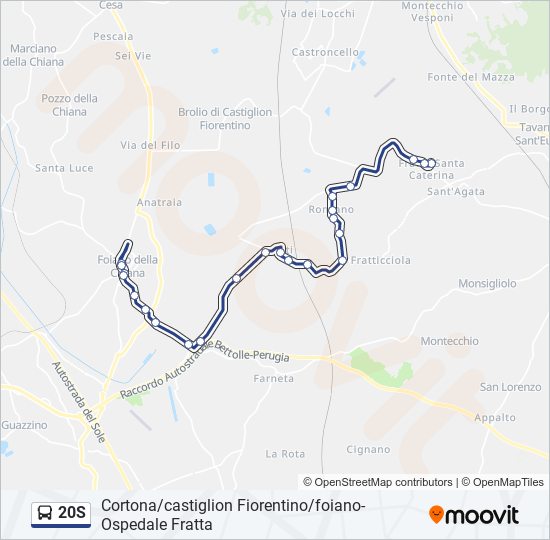 20S bus Line Map