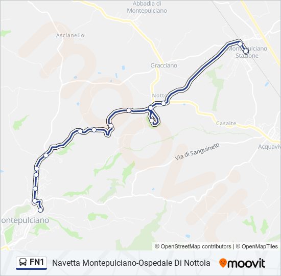 FN1 bus Line Map