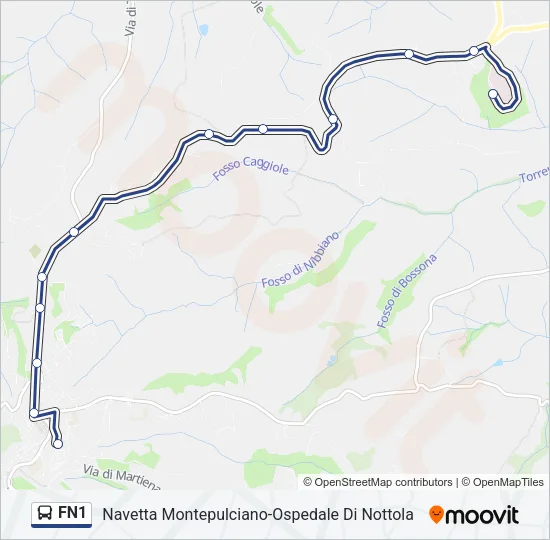 FN1 Bus Line Map