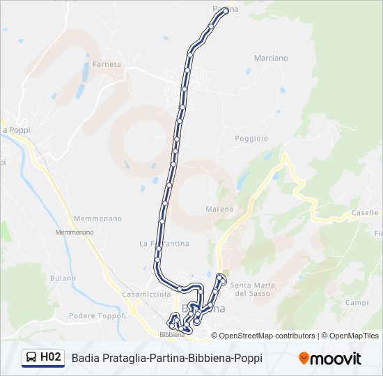 H02 bus Line Map