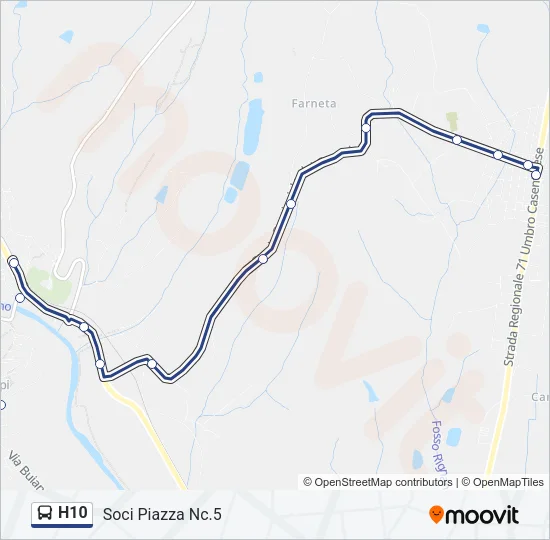 H10 Bus Line Map