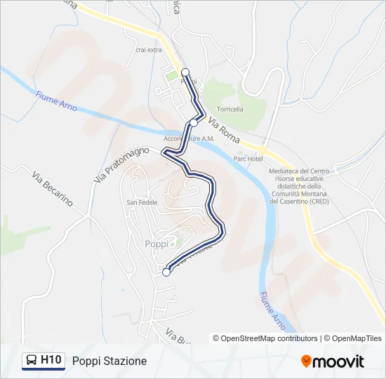 H10 Bus Line Map