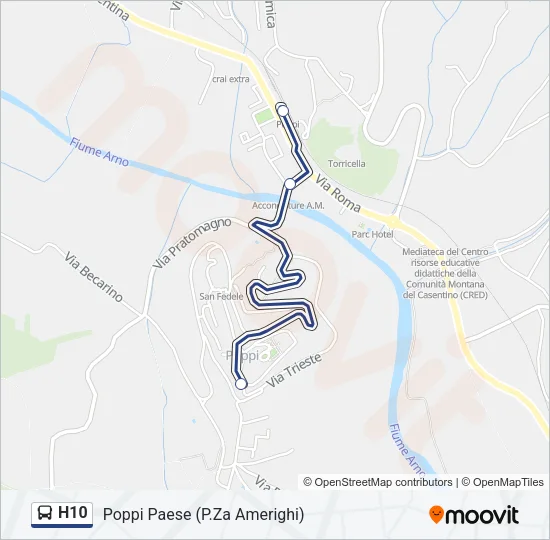 H10 Bus Line Map