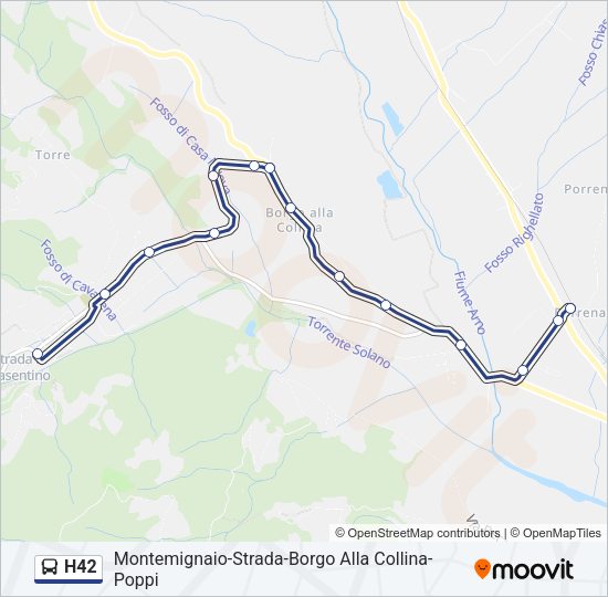 H42 Bus Line Map