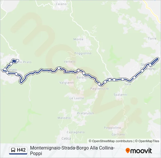 H42 Bus Line Map