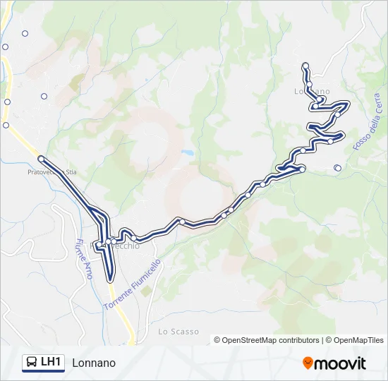 LH1 Bus Line Map