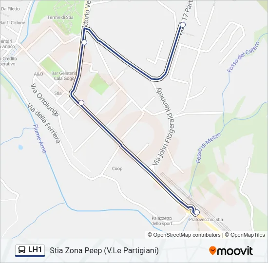 LH1 Bus Line Map