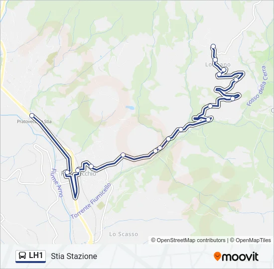 LH1 Bus Line Map