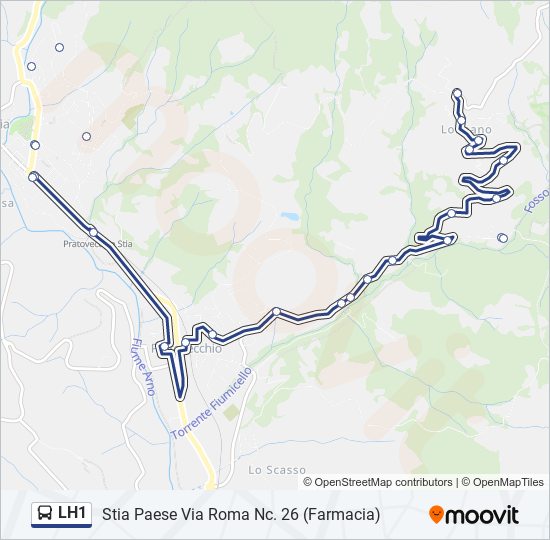 LH1 bus Line Map