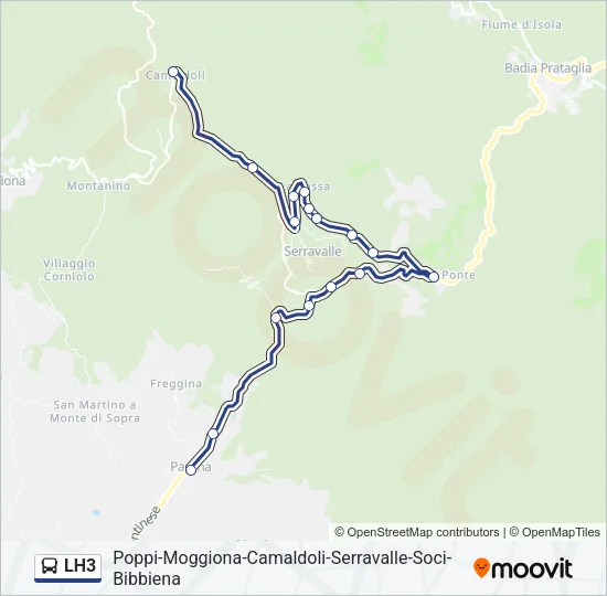 LH3 Bus Line Map