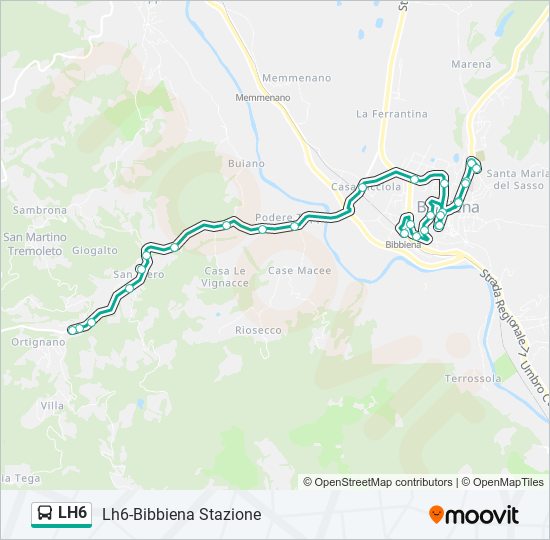 lh6 Route Schedules Stops Maps Lh6 Bibbiena Stazione Updated