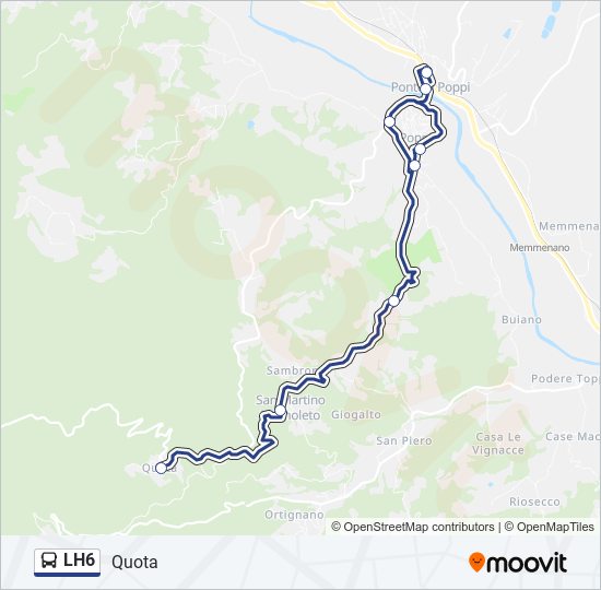 LH6 bus Line Map