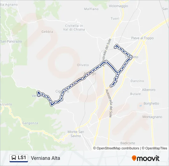 LS1 Bus Line Map