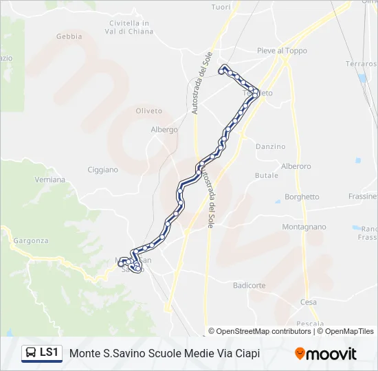LS1 Bus Line Map