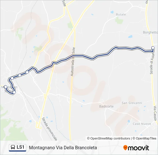 LS1 Bus Line Map