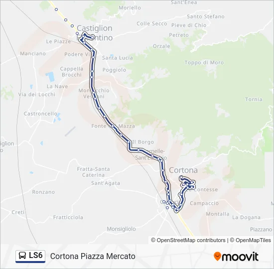 LS6 Bus Line Map