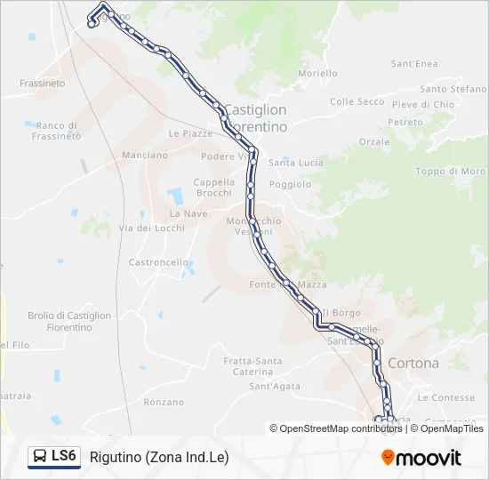 LS6 Bus Line Map
