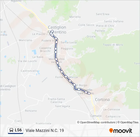 LS6 Bus Line Map