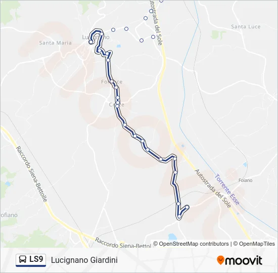 LS9 Bus Line Map