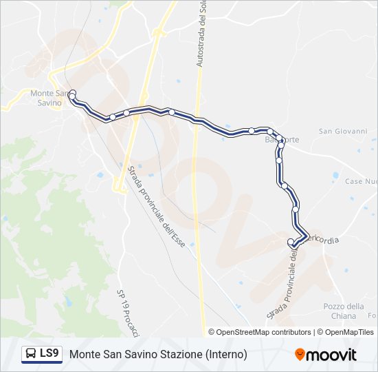 LS9 Bus Line Map